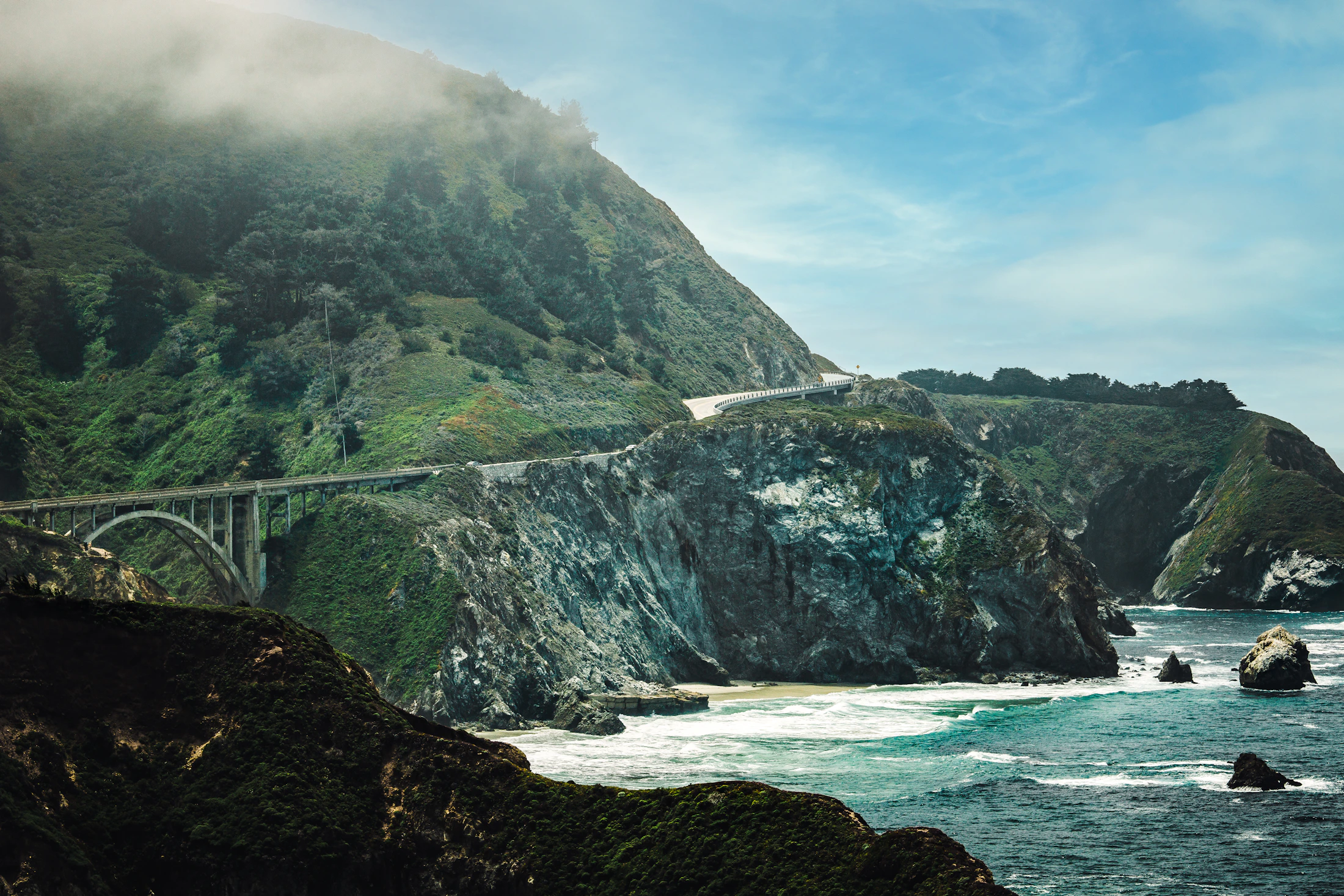 Bixby Creek Bridge and the Pacific coast in Big Sur, California